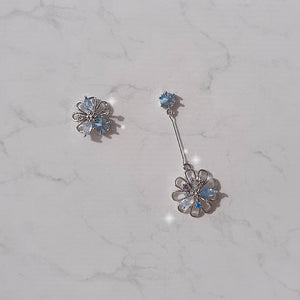 Pure Blue Flowers Earrings