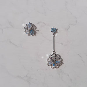 Pure Blue Flowers Earrings