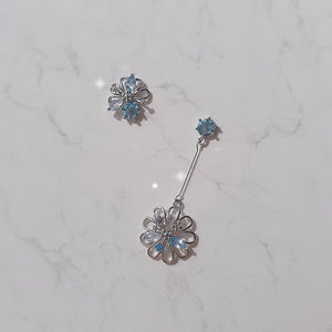 Pure Blue Flowers Earrings