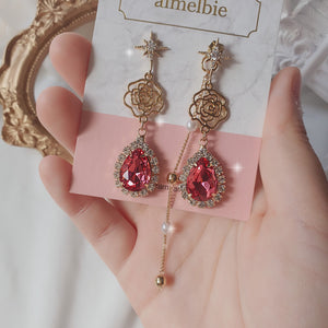 Midnight Rose Spell Earrings