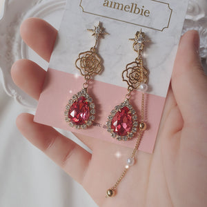 Midnight Rose Spell Earrings