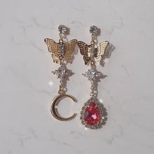 Load image into Gallery viewer, Rosepink Moon Butterfly Earrings