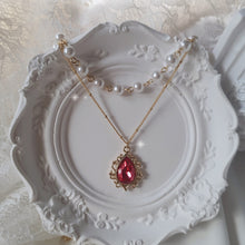 Load image into Gallery viewer, Magic Teardrops Layered Necklace - Rosepink
