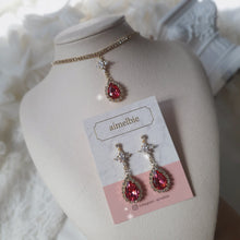 Load image into Gallery viewer, Romantic Queen Waterdrop Crystal Earrings - Rosepink