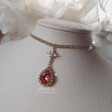 Load image into Gallery viewer, Romantic Queen Rhinestone Choker Necklace - Rosepink