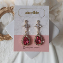 Load image into Gallery viewer, Romantic Queen Waterdrop Crystal Earrings - Rosepink