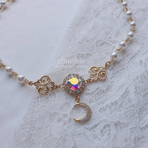 The Ethereal Moon Angel Layered Necklace