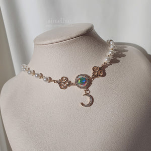 The Ethereal Moon Angel Layered Necklace