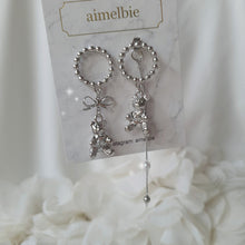 Load image into Gallery viewer, [IVE Liz Earrings] You are my Teddy bear Earrings - Silver ver.