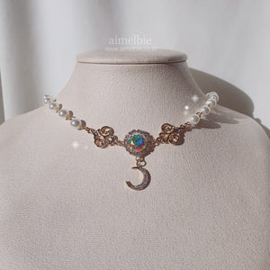 The Ethereal Moon Angel Layered Necklace