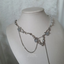 Load image into Gallery viewer, Grey Mineral and Chain Necklace