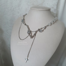 Load image into Gallery viewer, Grey Mineral and Chain Necklace