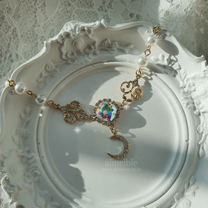 The Ethereal Moon Angel Layered Necklace