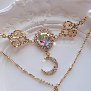 The Ethereal Moon Angel Layered Necklace