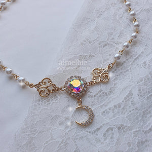 The Ethereal Moon Angel Layered Necklace