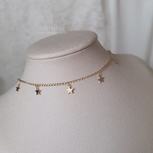 [Kim Sejeong Necklace] Little Stars Choker Necklace - Gold