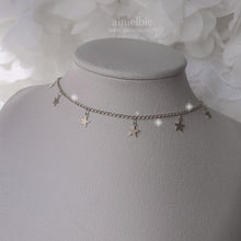 Load image into Gallery viewer, [Billlie Tsuki Necklace] Little Stars Choker Necklace - Silver