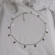 Load image into Gallery viewer, [Aespa Karina Necklace] Little Stars Choker Necklace - Silver
