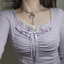 Load image into Gallery viewer, Midnight Butterfly Semi Choker Necklace (H1-Key Riina Earrings)