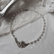 Load image into Gallery viewer, Baroque Angel Pearl Choker Necklace - Silver