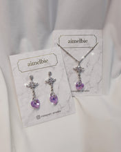 Load image into Gallery viewer, Angelic Heart Crystal Necklace - Violet