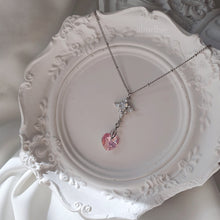 Load image into Gallery viewer, Angelic Heart Crystal Necklace - Pink (STAYC Sumin, Sieun Necklace)