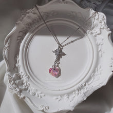 Load image into Gallery viewer, Angelic Heart Crystal Necklace - Pink (STAYC Sumin, Sieun Necklace)