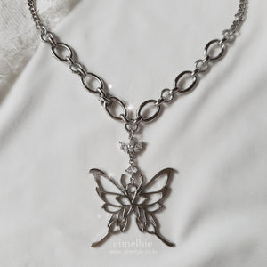 Princess Butterfly Chain Semi Choker Necklace [(G)-IDLE Miyeon Necklace]