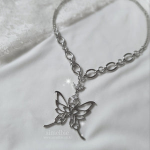 Princess Butterfly Chain Semi Choker Necklace [(G)-IDLE Miyeon Necklace]