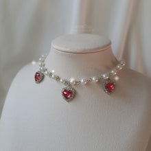 Load image into Gallery viewer, Rosepink Heart Crystal Party Queen Choker Necklace (KARA Gyuri Necklace)
