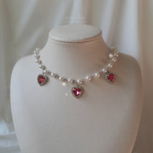 Load image into Gallery viewer, Rosepink Heart Crystal Party Queen Choker Necklace (KARA Gyuri Necklace)