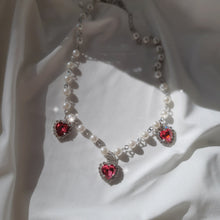 Load image into Gallery viewer, Rosepink Heart Crystal Party Queen Choker Necklace (KARA Gyuri Necklace)