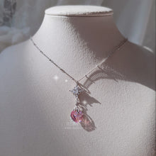 Load image into Gallery viewer, Angelic Heart Crystal Necklace - Pink (STAYC Sumin, Sieun Necklace)