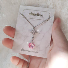 Load image into Gallery viewer, Angelic Heart Crystal Necklace - Pink (STAYC Sumin, Sieun Necklace)