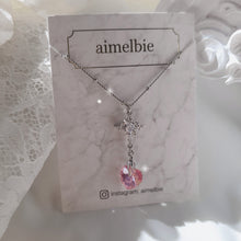 Load image into Gallery viewer, Angelic Heart Crystal Necklace - Pink (STAYC Sumin, Sieun Necklace)