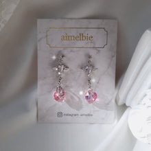 Load image into Gallery viewer, Angelic Heart Crystal Earrings - Pink (STAYC Sumin Earrings)