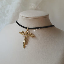 Load image into Gallery viewer, Angelic Sword Cross Choker - Gold (H1-Key Yel Necklace)