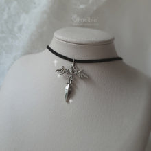 Load image into Gallery viewer, Angelic Sword Cross Choker - Silver (KISS OF LIFE Belle Necklace)