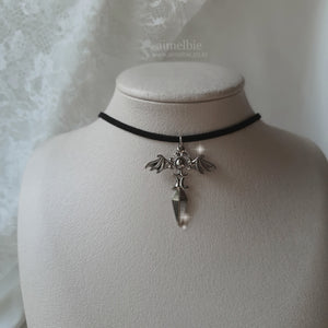 Angelic Sword Cross Choker - Silver (KISS OF LIFE Belle Necklace)