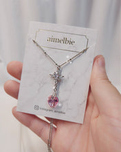 Load image into Gallery viewer, Angelic Heart Crystal Necklace - Pink (STAYC Sumin, Sieun Necklace)