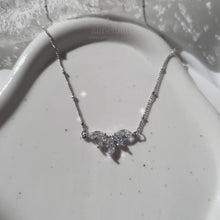 Load image into Gallery viewer, [IVE Wonyoung Necklace] Heavenly Crystal Semi Choker Necklace - Silver