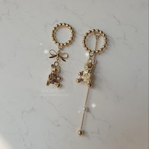 You are my Teddy bear Earrings - Gold ver.