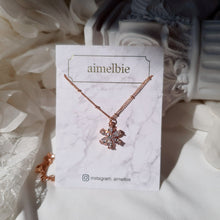 Load image into Gallery viewer, Diamond Petals Semi-Choker Necklace - Rosegold ver.