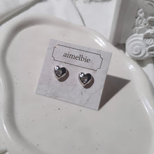 Load image into Gallery viewer, Jenny Heart Earrings - Silver