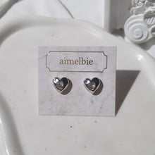 Load image into Gallery viewer, Jenny Heart Earrings - Silver