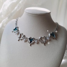 Load image into Gallery viewer, Ocean Wave Blue Heart Necklace