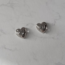 Load image into Gallery viewer, Jenny Heart Earrings - Silver