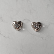 Load image into Gallery viewer, Jenny Heart Earrings - Silver