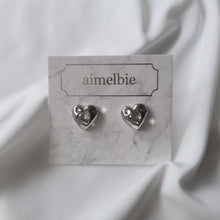Load image into Gallery viewer, Jenny Heart Earrings - Silver