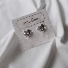 Load image into Gallery viewer, Jenny Heart Earrings - Silver